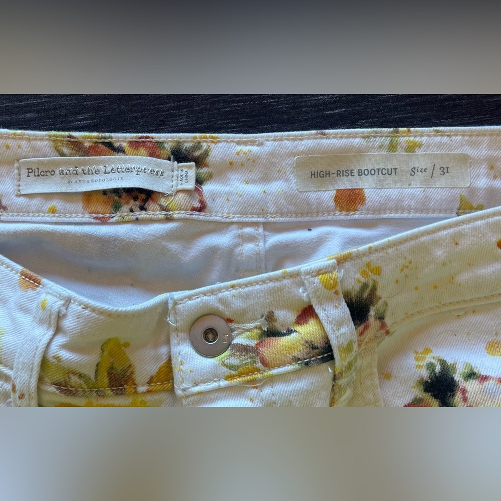 Pilcro from Anthropologie, size 31 high rise lemon pants - Picture 5 of 5
